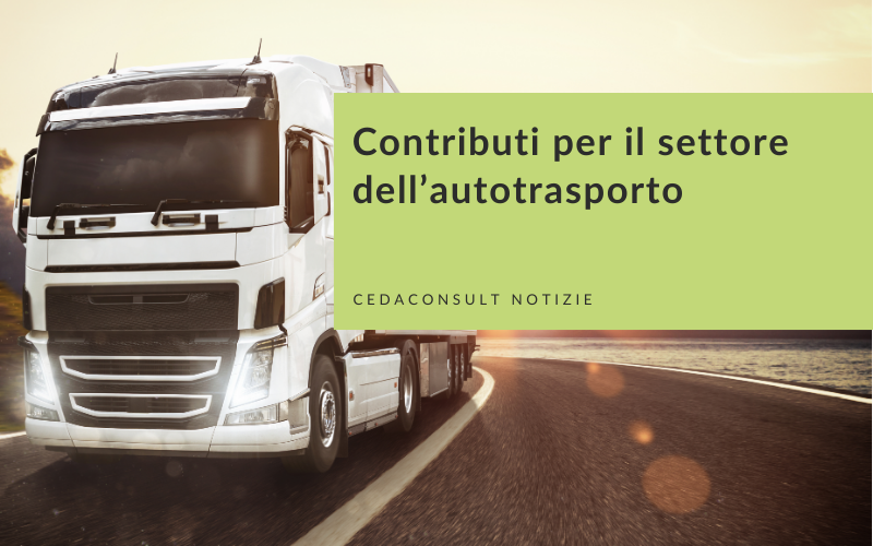 Contributi per il settore dell’autotrasporto